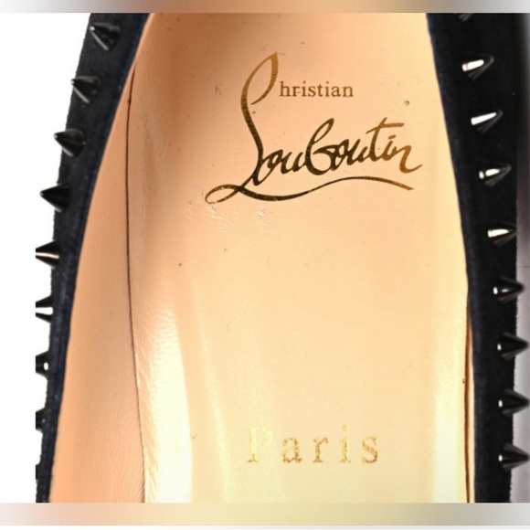 Christian Louboutin Anjalina Black Suede Pumps Size 39 - Picture 7 of 8